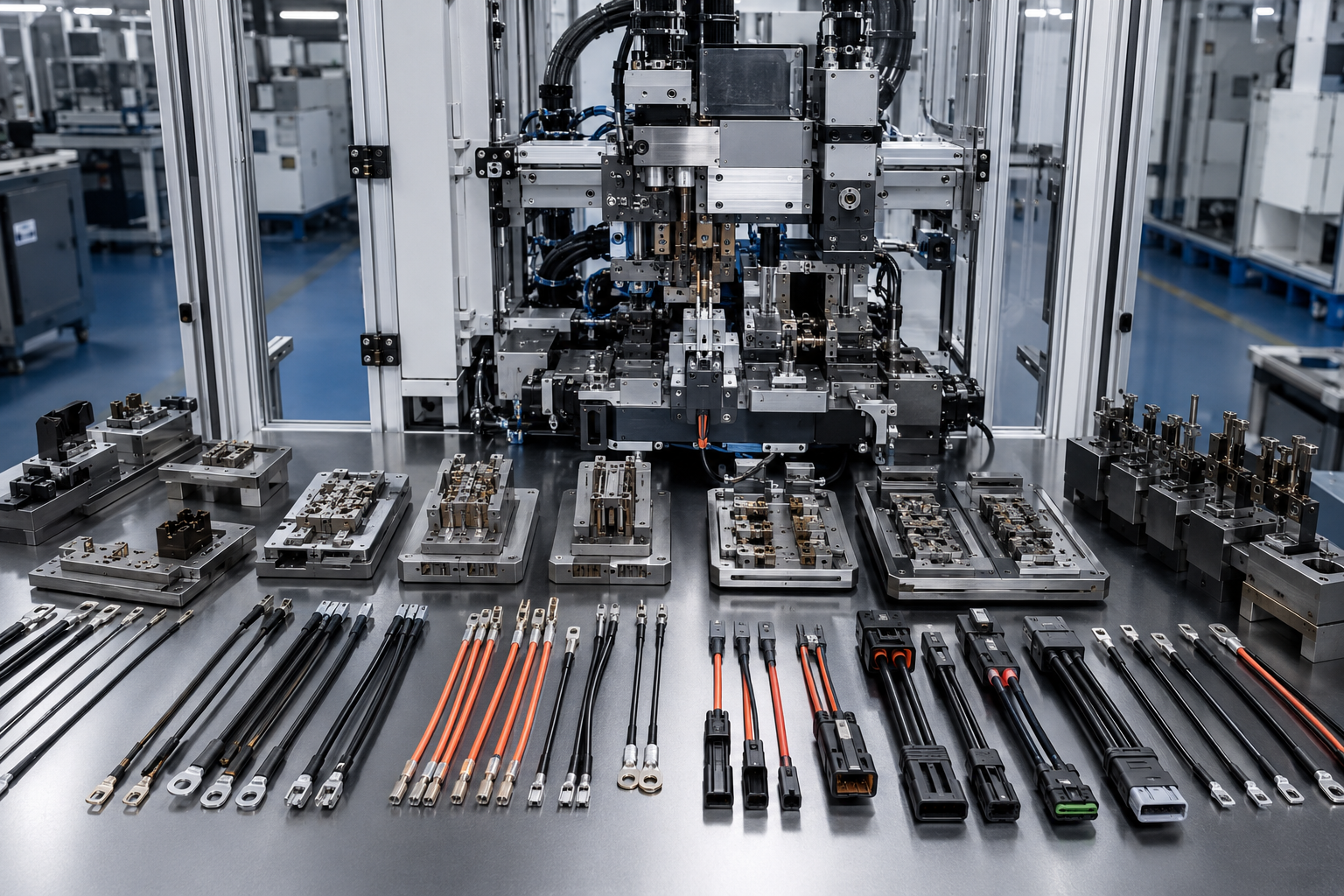 Customization of cable overmolding machine line