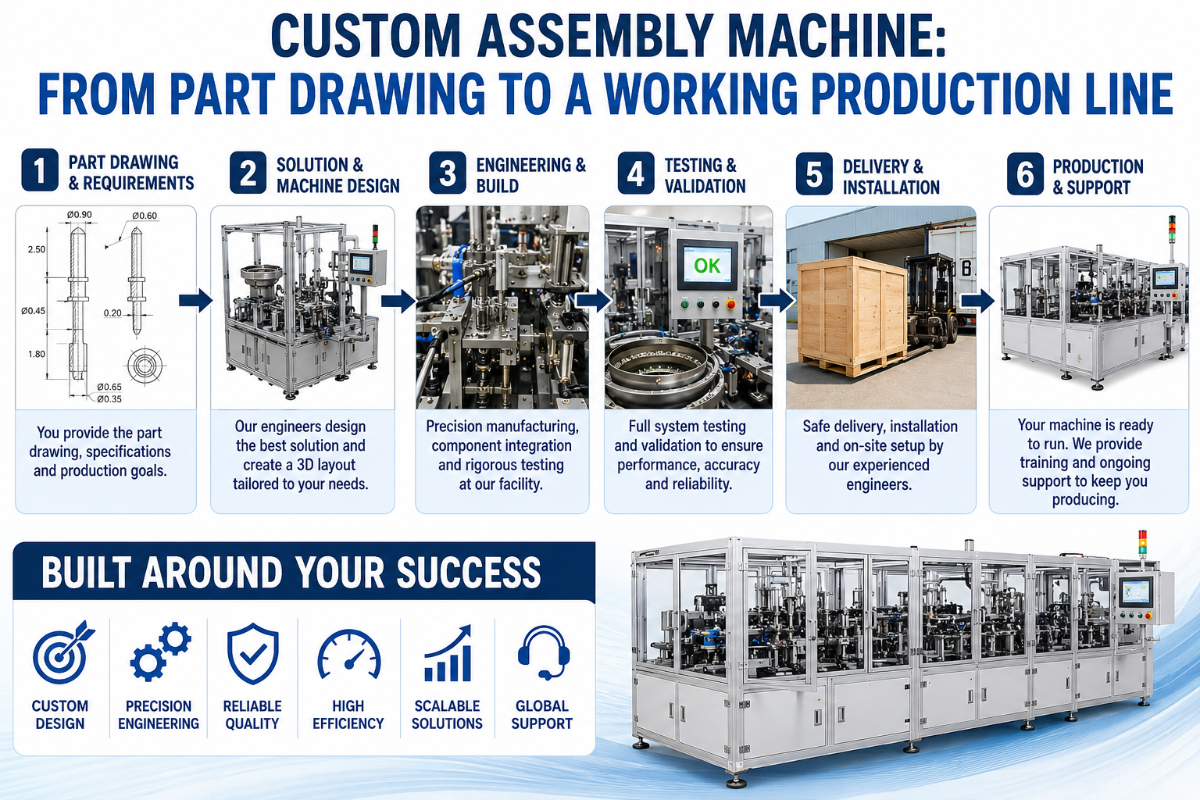 Custom Assembly Machine: From Part Drawing to a Working Production Line