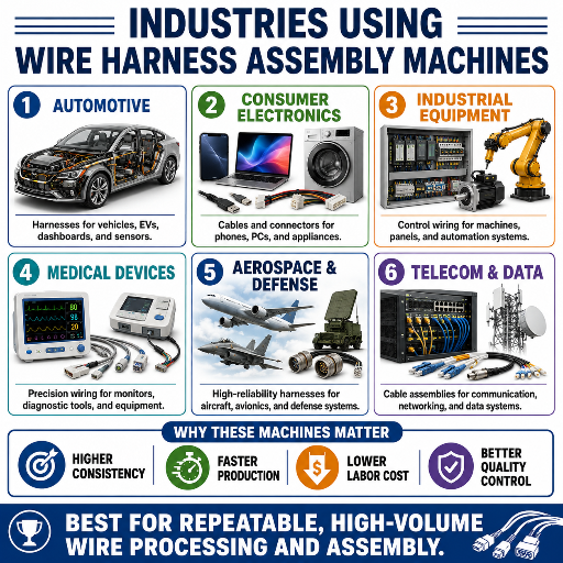 Industries Using Wire Harness Assembly Machines
