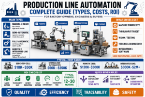 Production Line Automation: Complete Guide (Types, Costs, ROI)