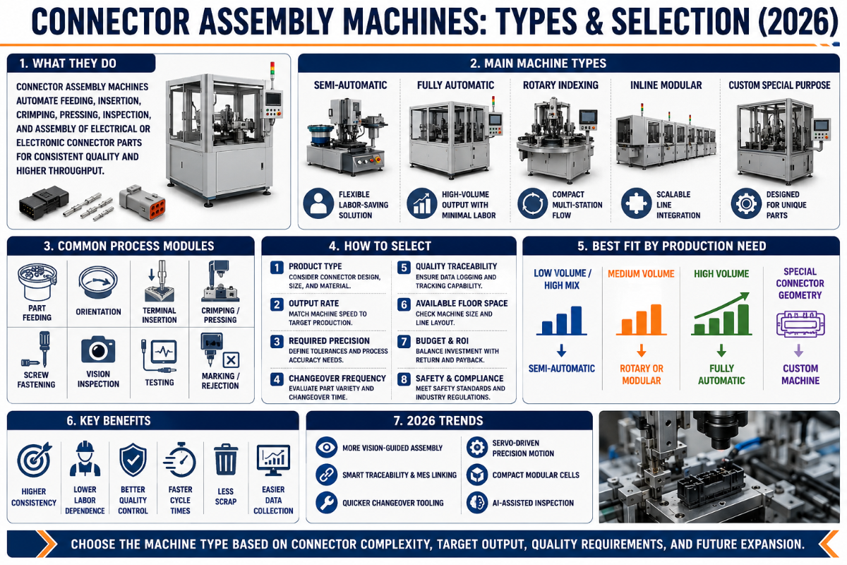 Connector Assembly Machines: Types & Selection (2026)