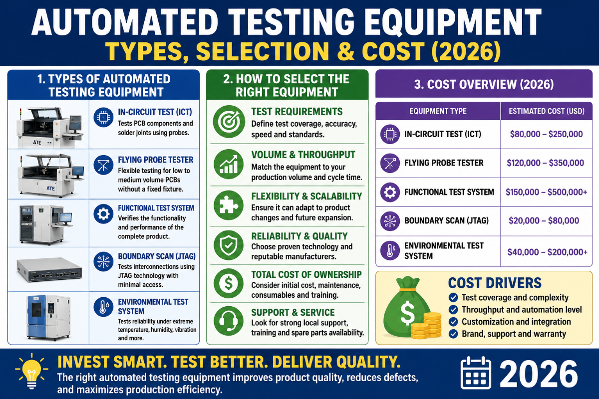 Automated Testing Equipment: Types, Selection & Cost (2026)