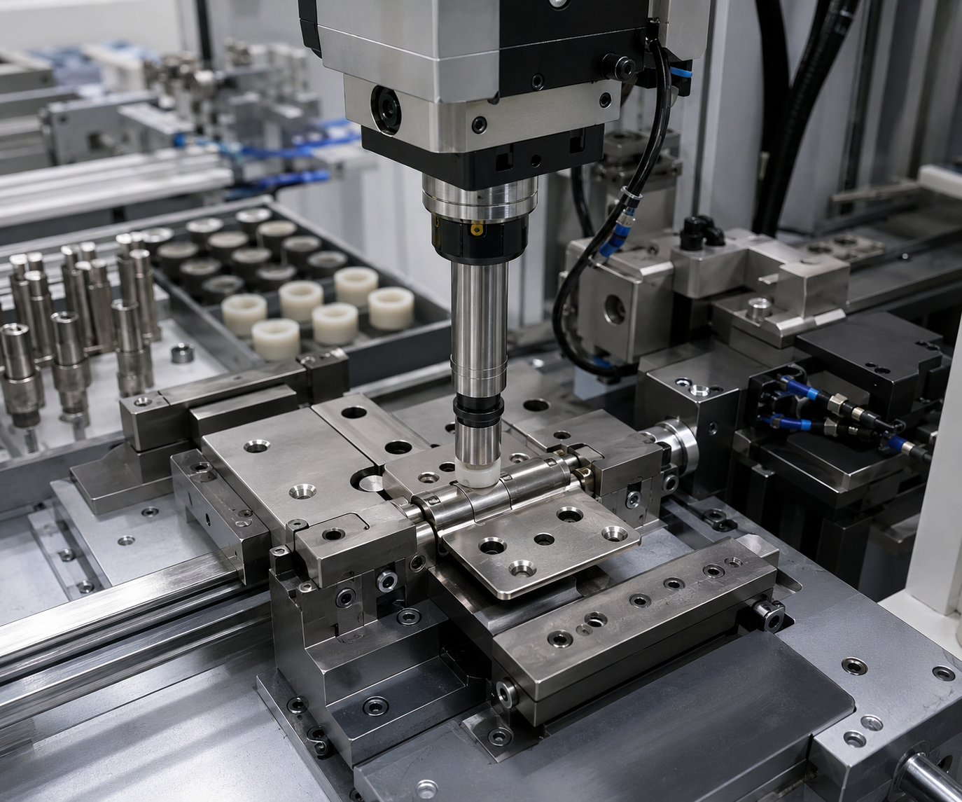 Automatic Fastening of Shaft Sleeves and Plastic Inserts