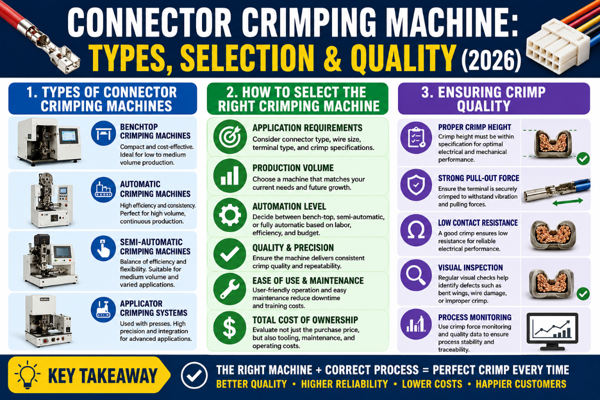 Connector Crimping Machine: Types, Selection & Quality (2026)