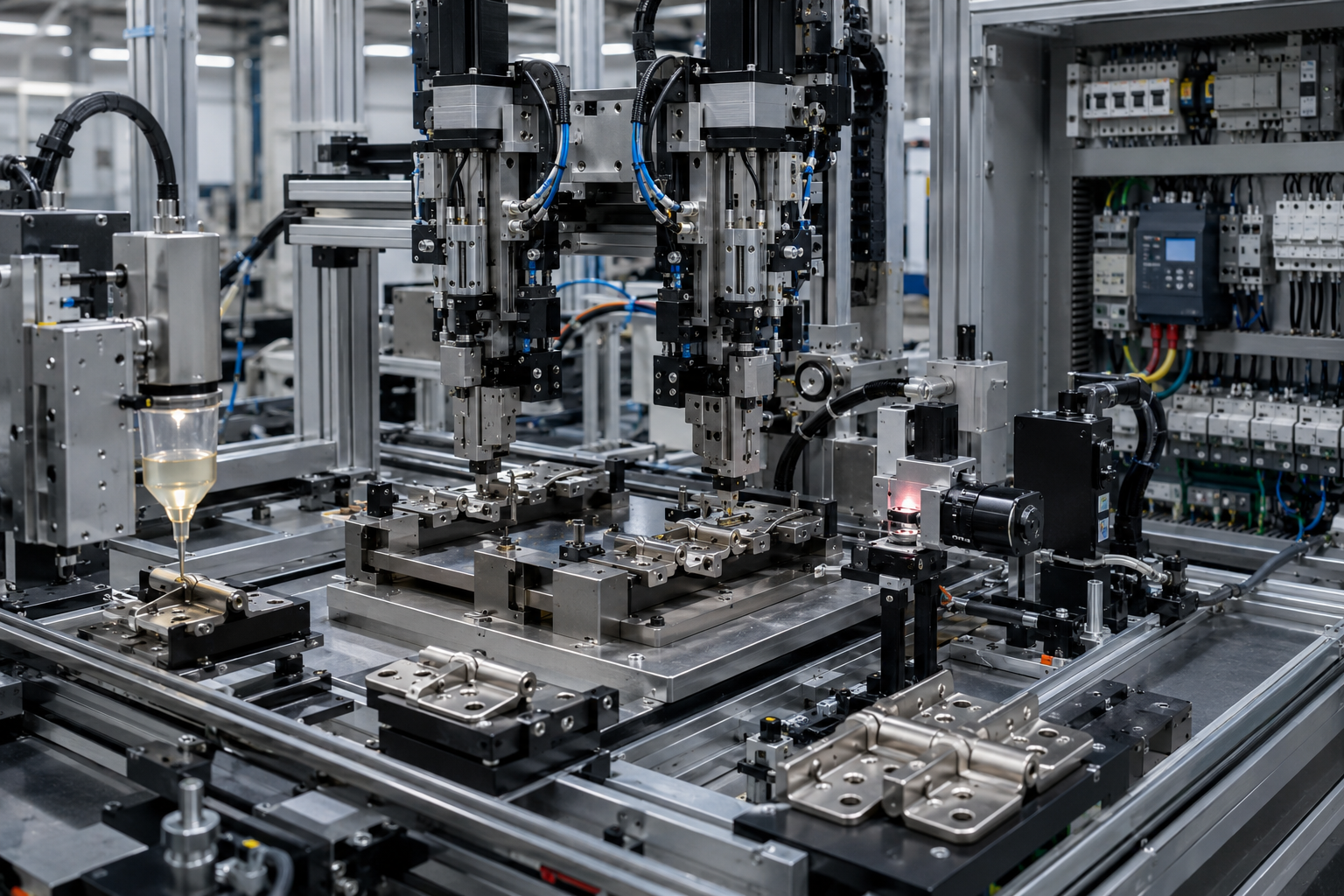 Automated hinge assembly process details and engineering design