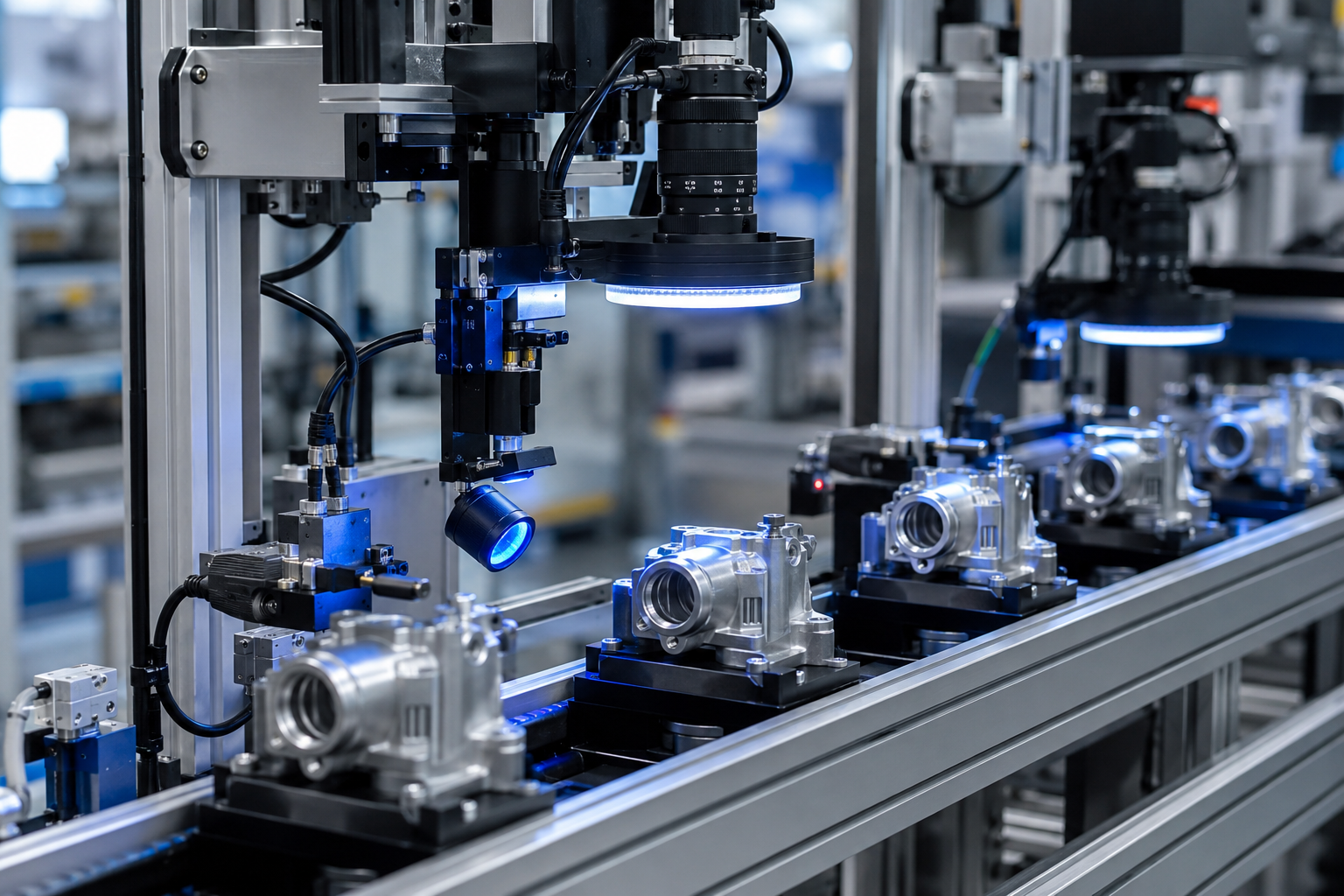 Machine-vision inspection station module