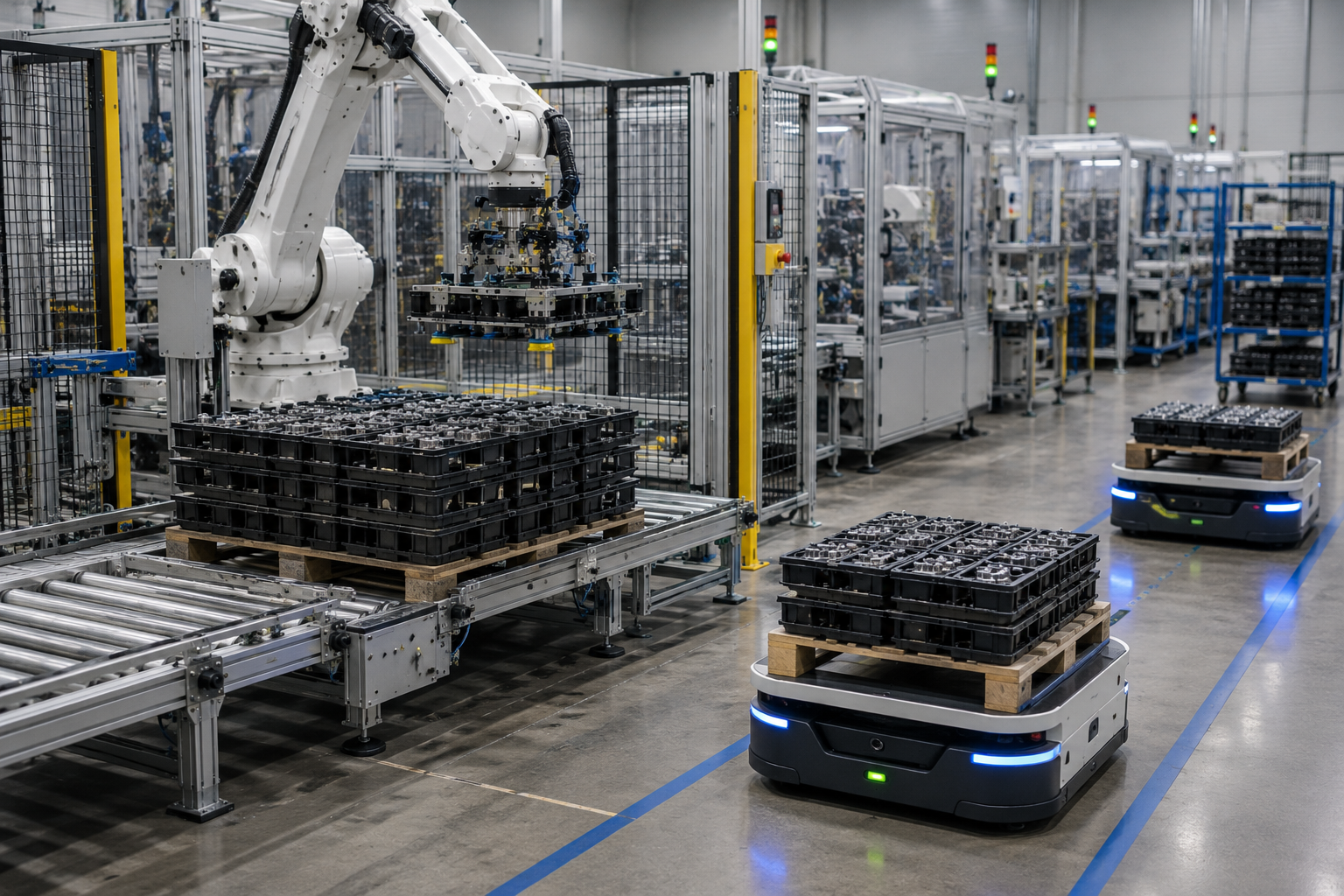 Palletizing & AGV station module