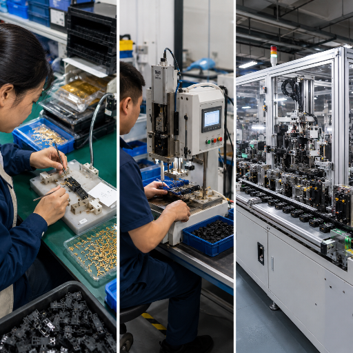 ZEUEE Automation vs. Manual / Semi-Auto Contact Production