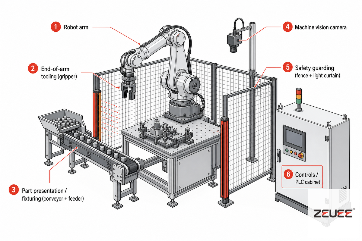 The Six Sub-Systems Inside Every Robot Cell — ZEUEE