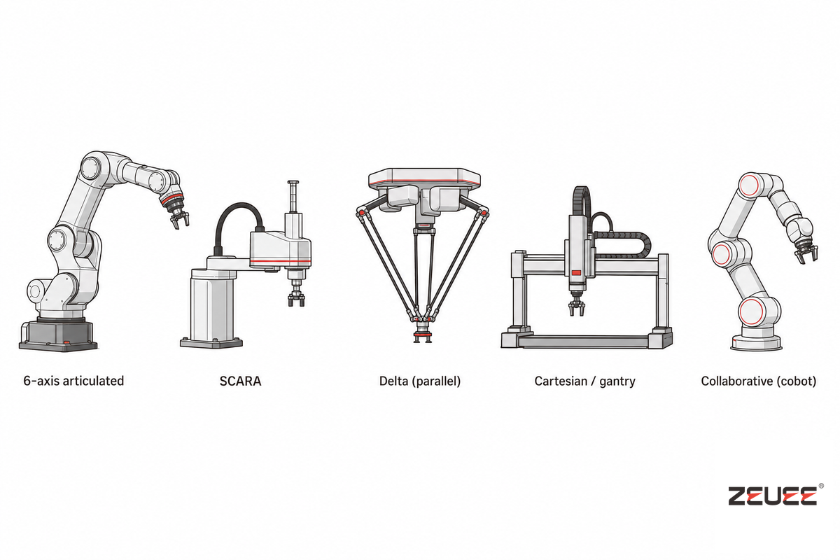 Matching the Robot to the Job: Types, Reach, Payload & Cycle — ZEUEE