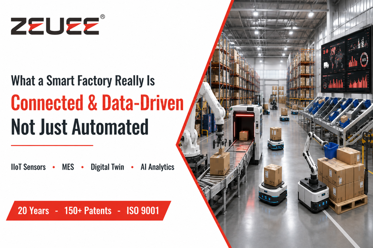 What Smart Factory Solutions Actually Are (and How They Differ From Smart Manufacturing & Industry 4.0) — ZEUEE
