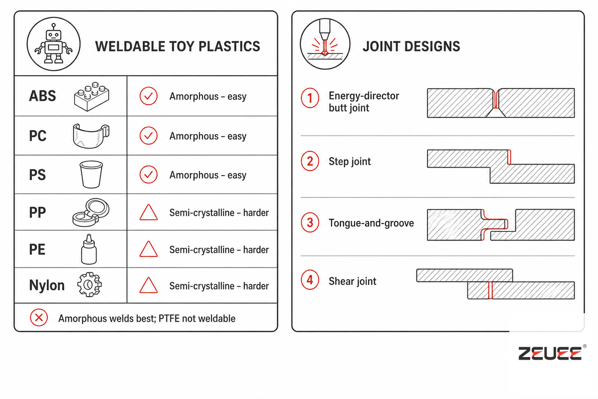 Which Toy Plastics and Joint Designs Weld Best? — ZEUEE