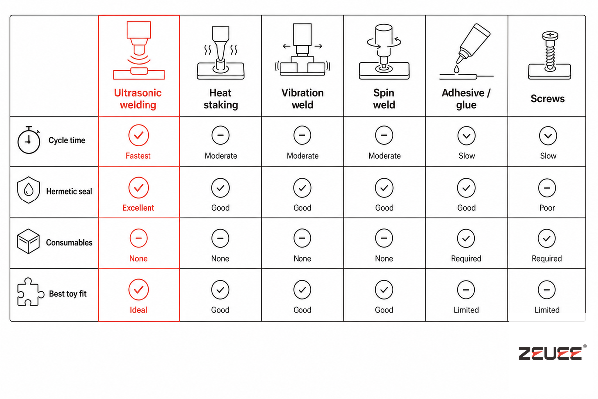Ultrasonic Welding vs Other Toy Joining Methods — ZEUEE