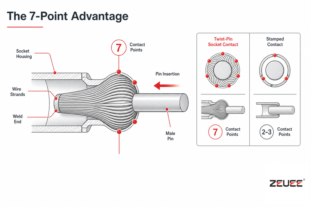 Twist-Pin Contacts: Construction, MIL-DTL-32139, and the 7-Point Advantage — ZEUEE