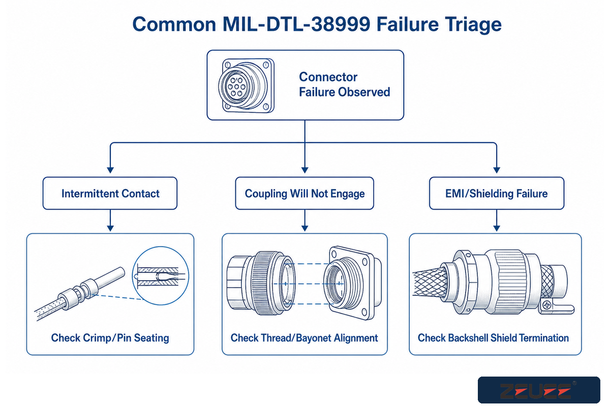 Troubleshooting Common MIL-DTL-38999 Failures — ZEUEE