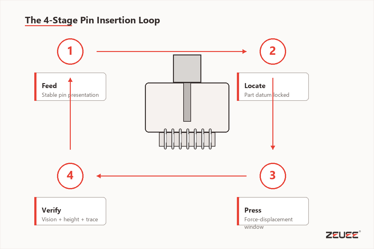 Four stage pin insertion loop diagram