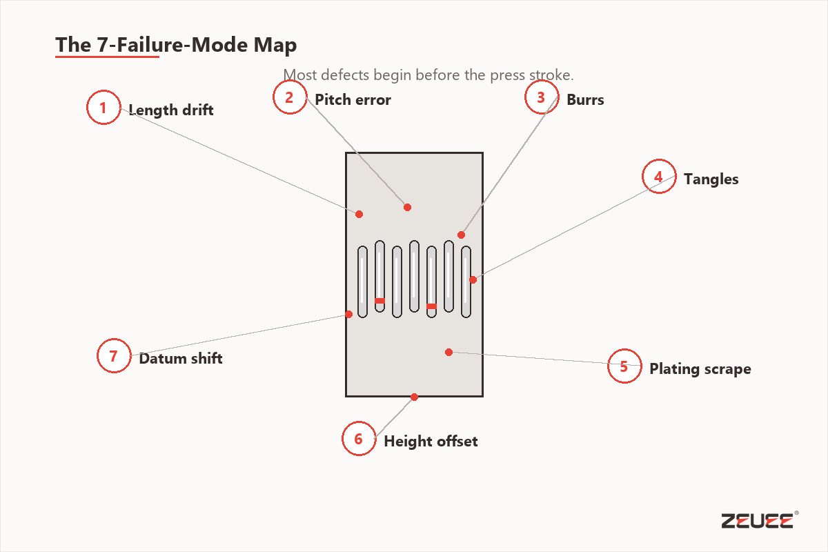 Seven failure mode map for pin insertion quality risks