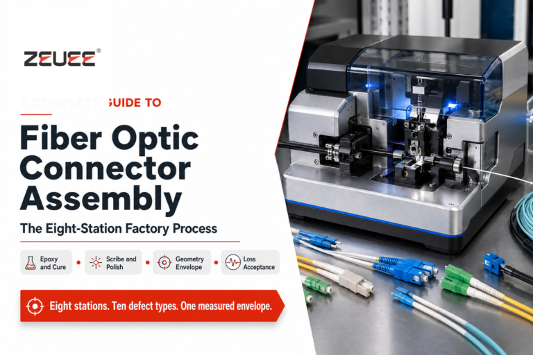 Fiber Optic Connector Assembly Process: 8 Factory Stations