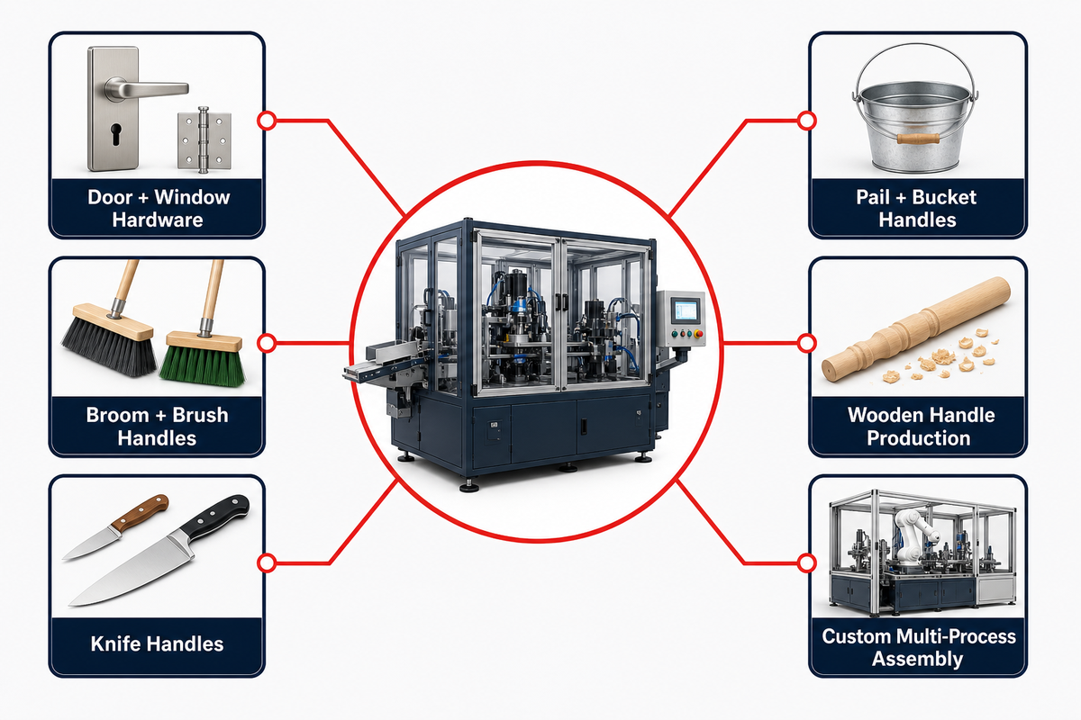 Handle assembly machine manufacturer application categories