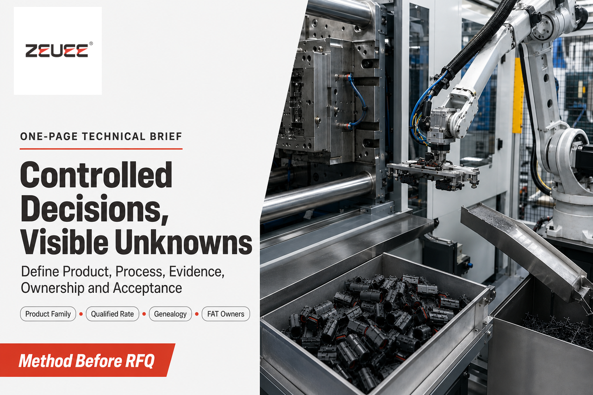 Technical brief keeps process boundary, product family, capacity, changeover, genealogy and acceptance owners visible