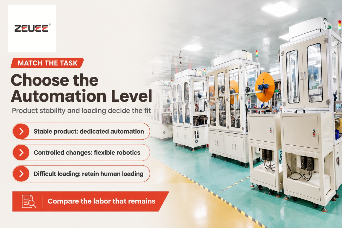 Stable geometry, controlled changes and difficult loading lead to different automation choices; ASSEMBLY integrator interviews.