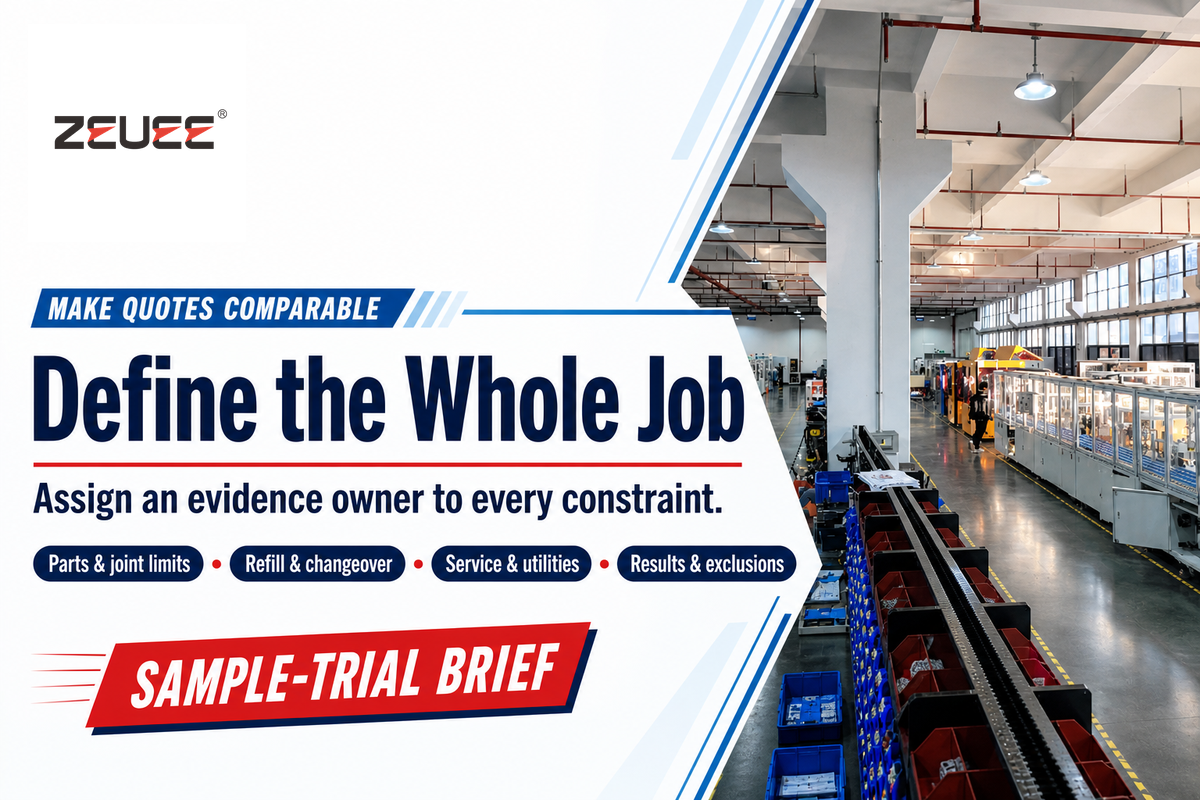 Assembly plant context for assigning evidence owners and comparing complete screwdriving quotation scope