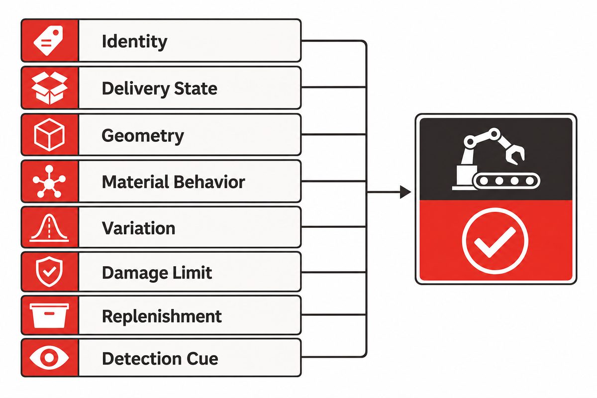 Eight-row feedability proof matrix for brush assembly automation inputs