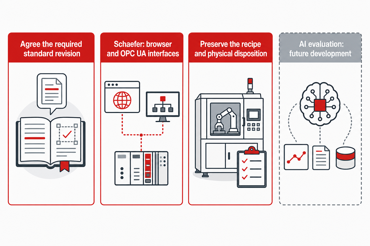 Agree the standard revision; distinguish supplier interfaces from future AI plans and preserve application records