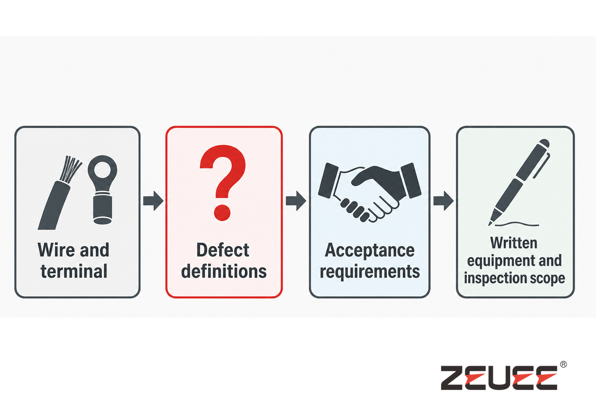 Bring wire, terminal, defect definitions and acceptance requirements to a ZEUEE application review