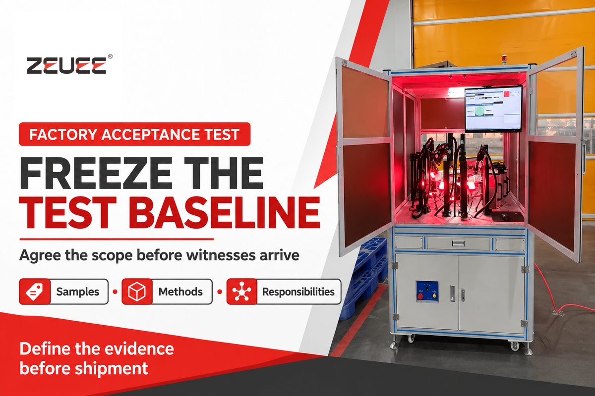 A defined FAT baseline identifies samples, methods and responsibilities before testing; PMMI planning guidance.