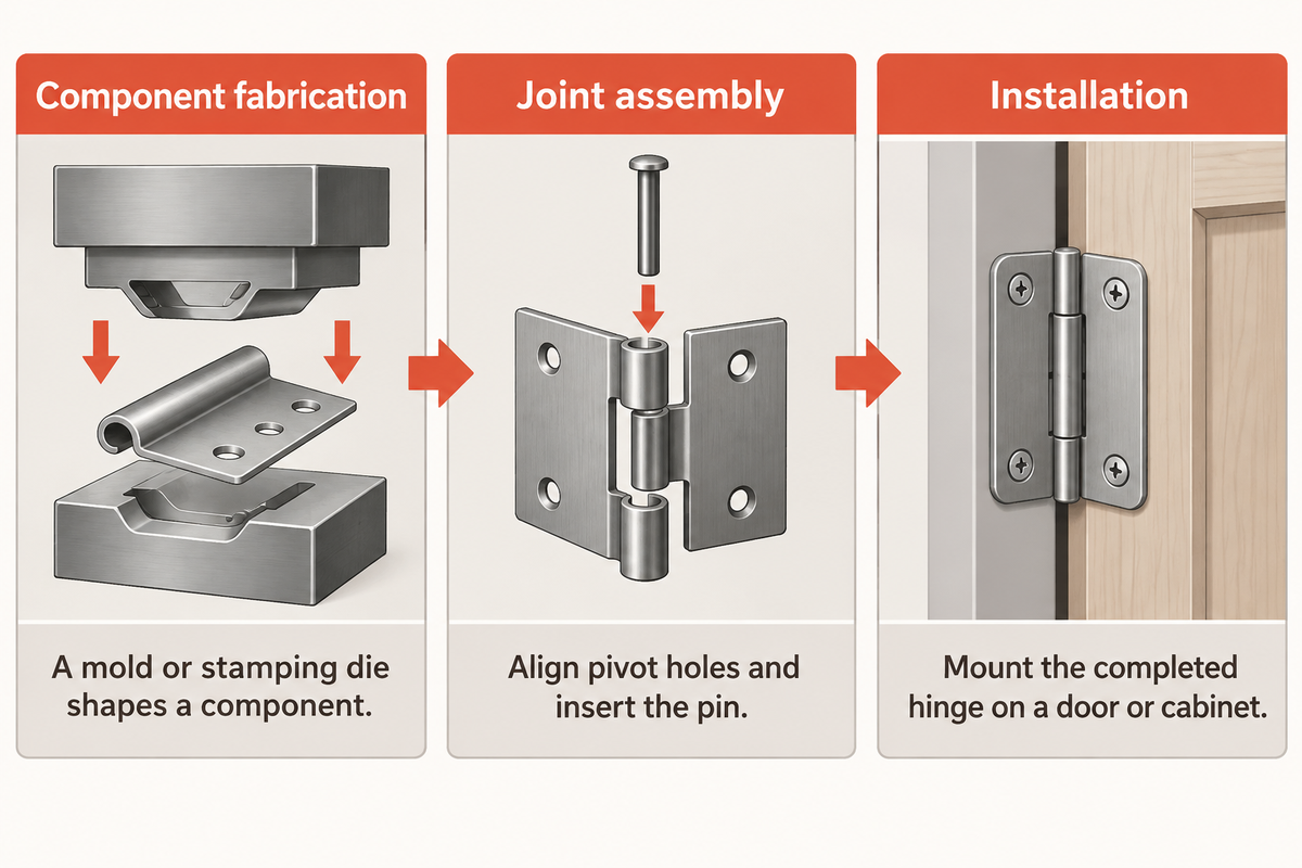 Component fabrication, joint assembly and installation are separate equipment scopes; guide process definitions.