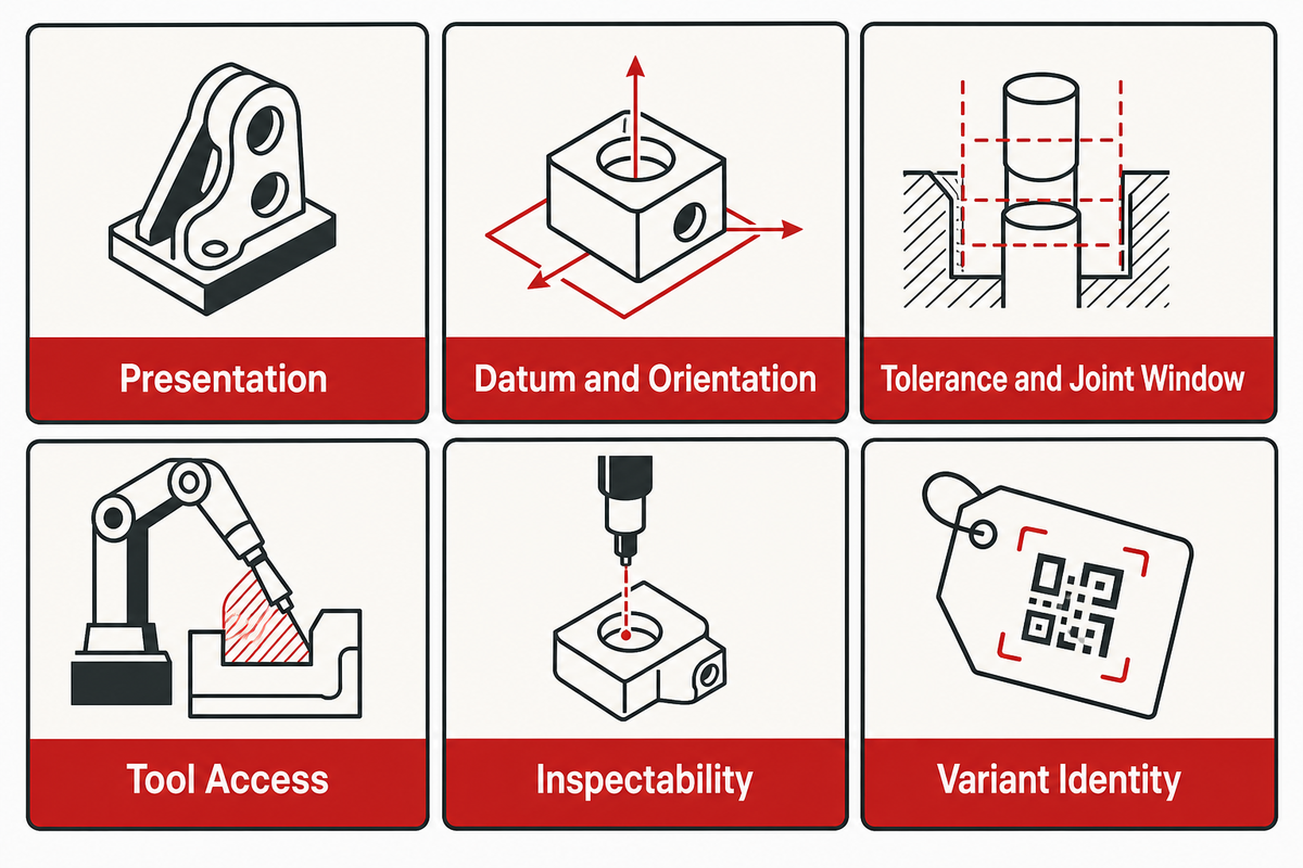 Six-domain automation readiness evidence grid for toy components