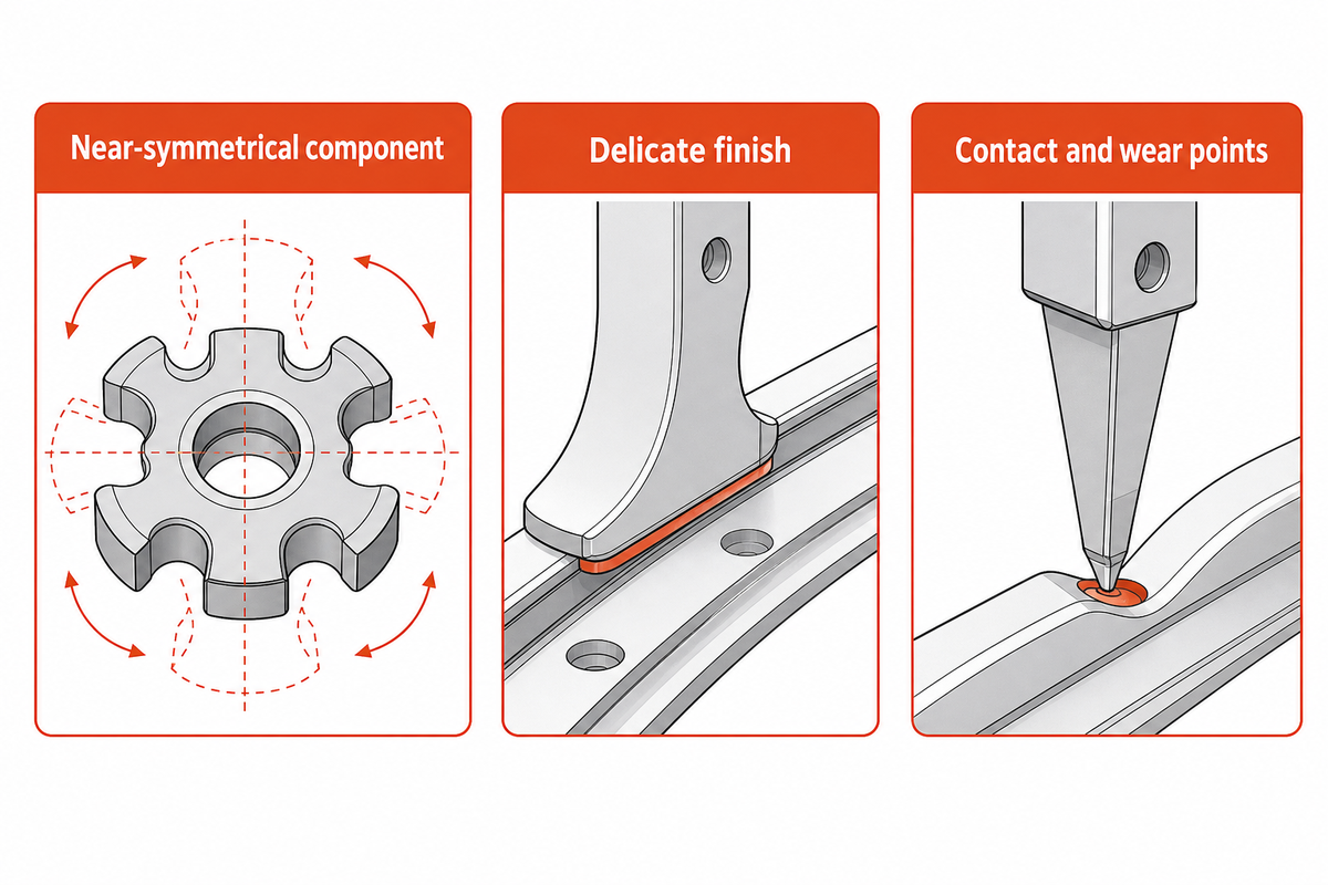 Tooling depends on orientation and contact wear, not material alone; ASSEMBLY tooling and electrode case reports.