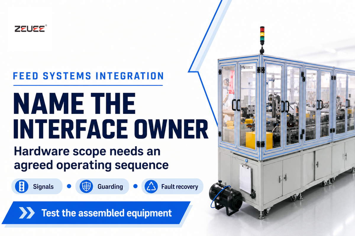 Assign feeding interfaces, guarding and fault recovery to a named owner; OSHA requirements apply to US installations.